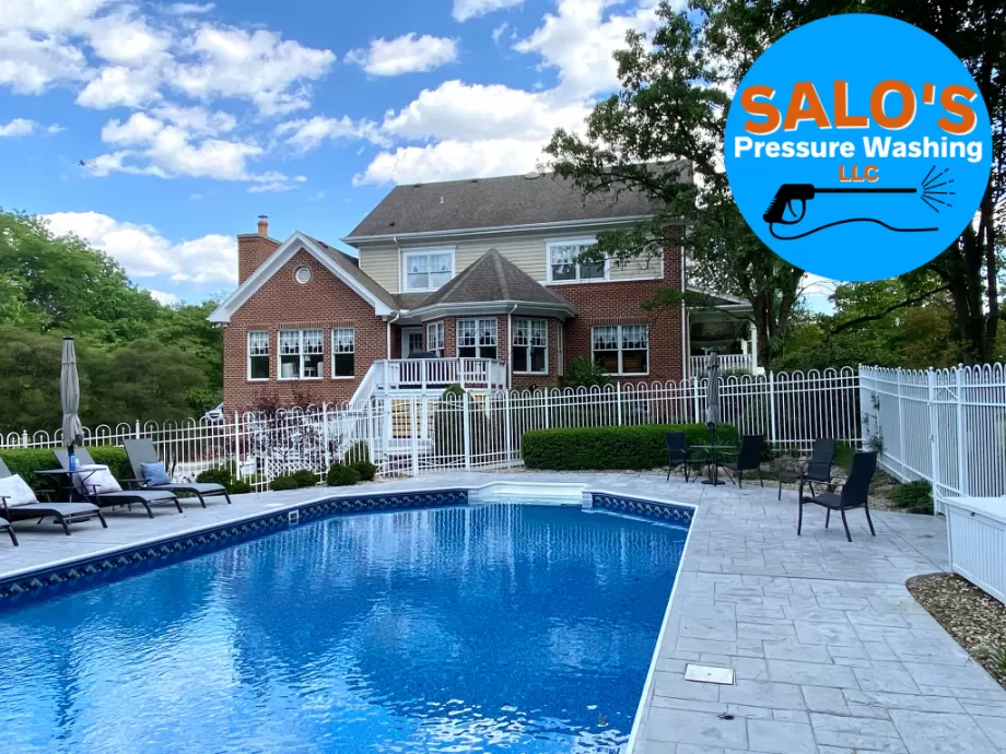 Paver Pool Deck, Fence Cleaning, House Washing, and Deck Cleaning in Bellbrook, OH