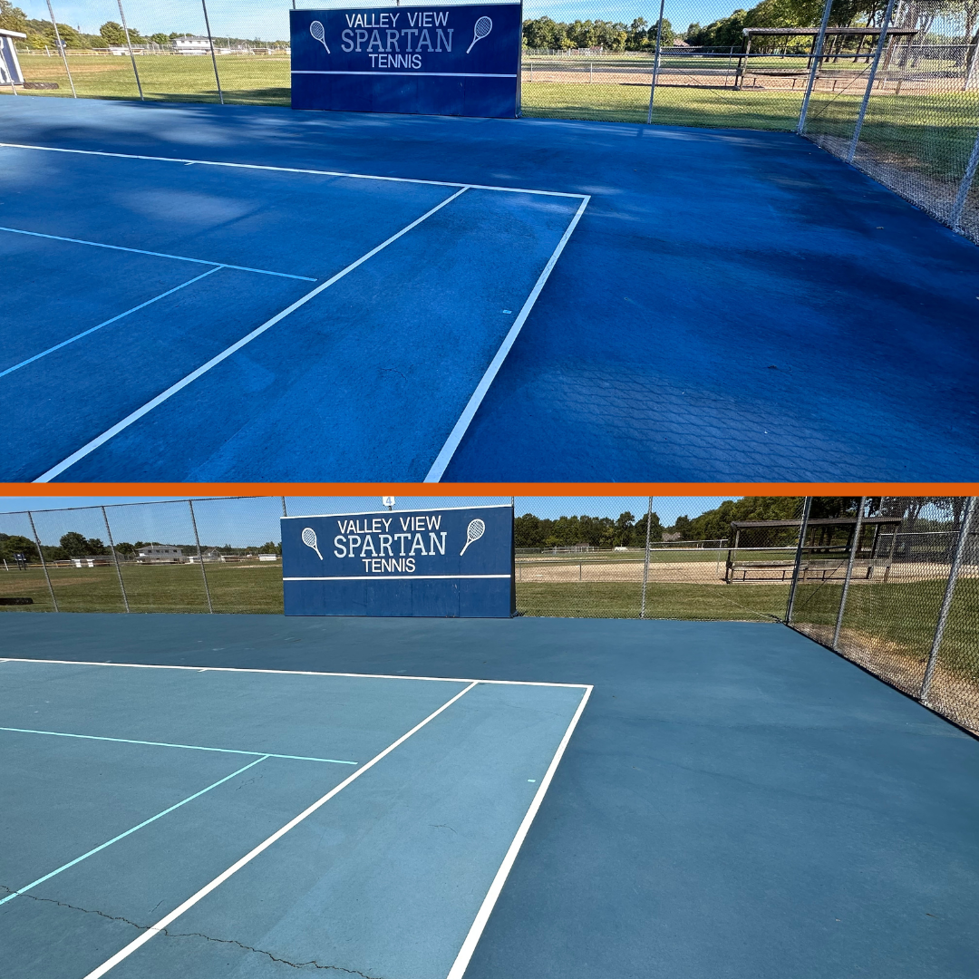 4 Tennis Courts Commercial Pressure Washing in Germantown, OH