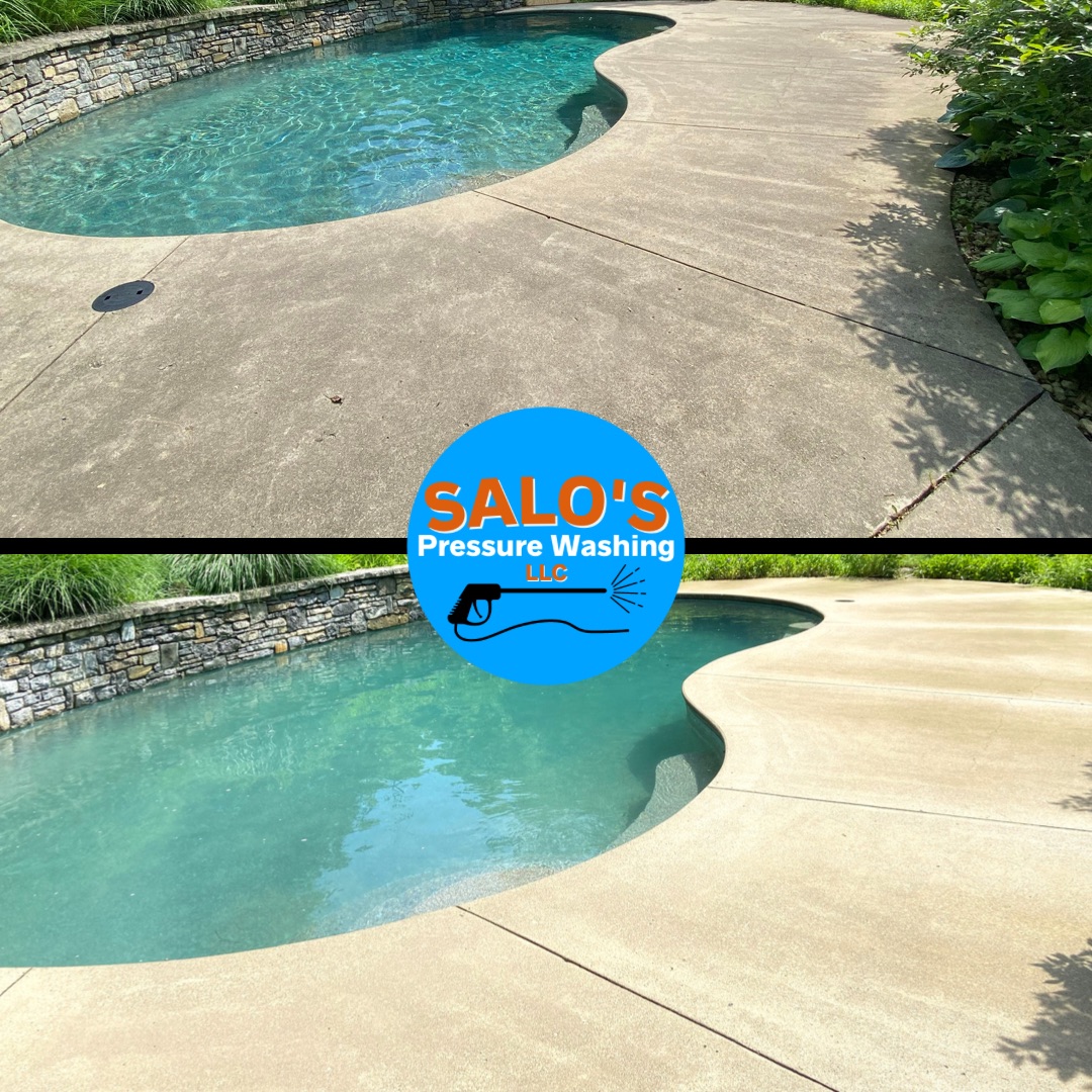 Concrete Pool Deck Cleaning in Spring Valley, Ohio