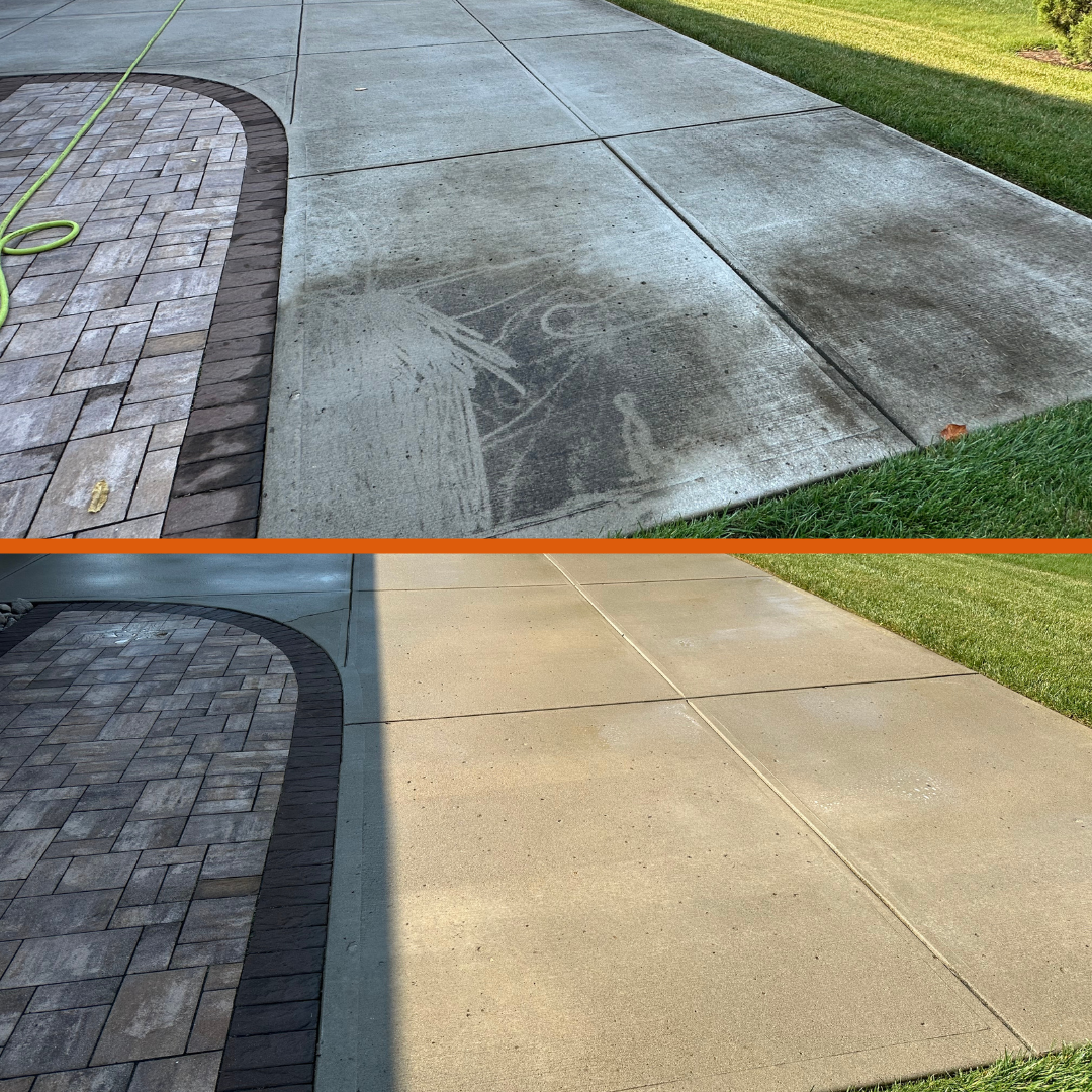Stunning Results Driveway Washing in Bellbrook, OH